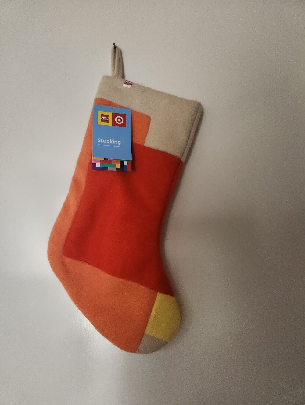 Lego Collection X Target 20" Color Block Felt Christmas Stocking NWT